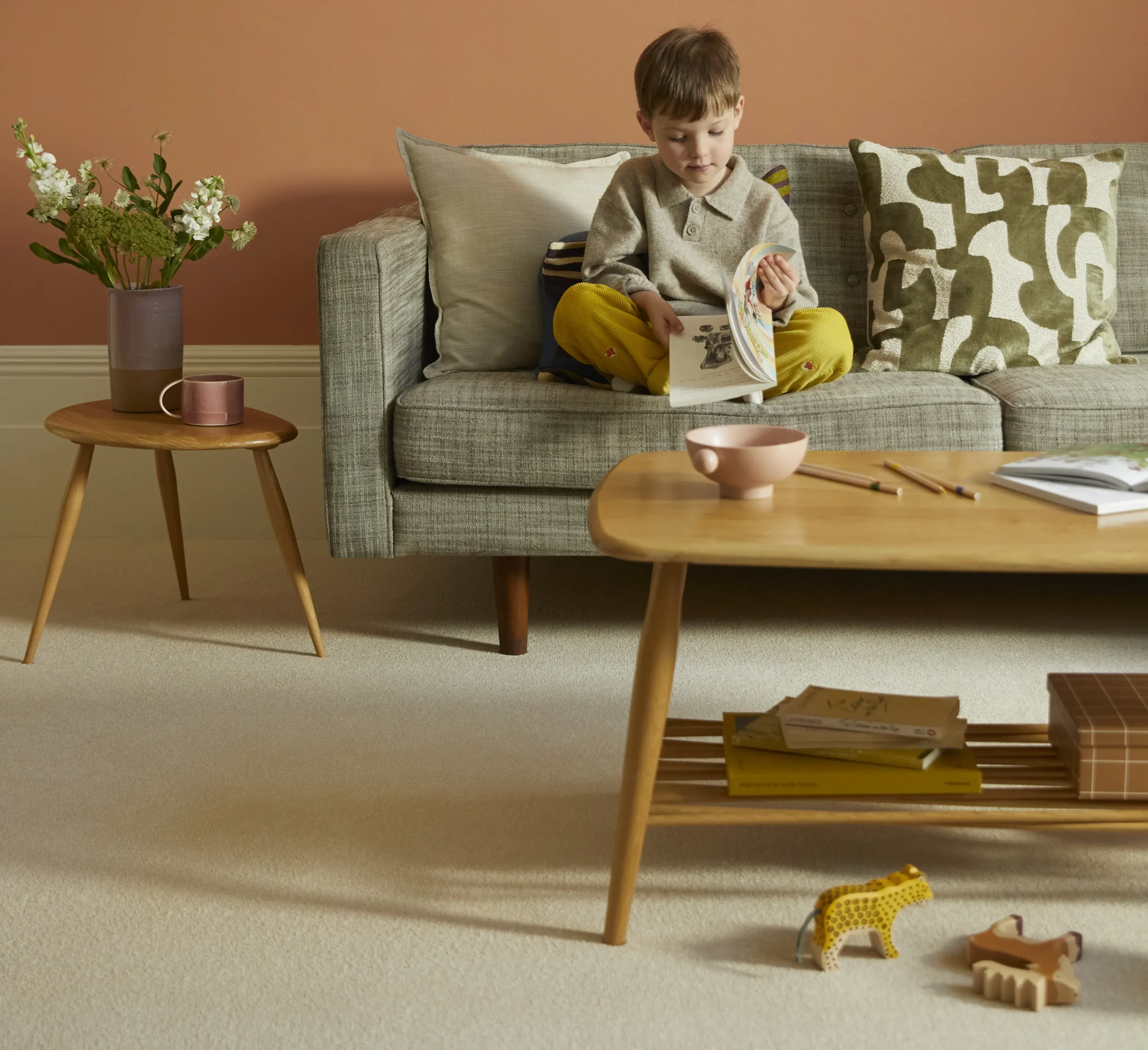 Cormar child on sofa